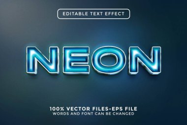 Neon düzenlenebilir metin efekti