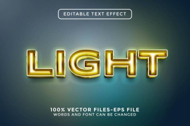 Işık Düzenlenebilir metin efekti