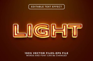 Işık Düzenlenebilir metin efekti