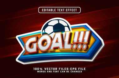 Goal Editable Text Effect for World Cup Premium Vectors