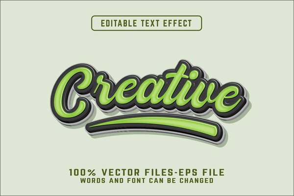 Creative stylish text effect editable modern lettering typography font style