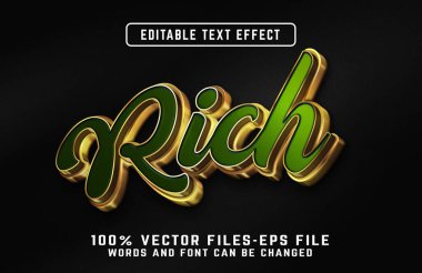Gold 3d editable text effect premium vectors