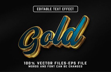 Gold 3d editable text effect premium vectors