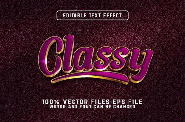 Classy 3d editable text effect premium vectors