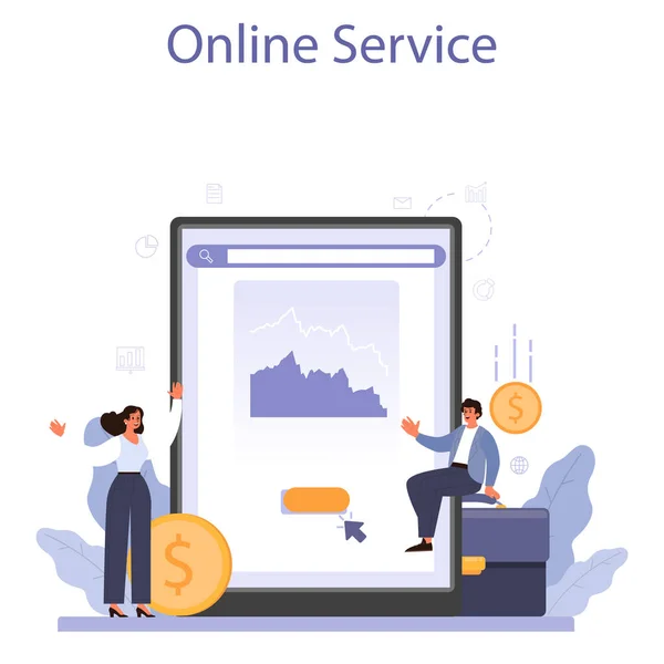 Governmental Support Online Service Platform Business Bank Loan Government Company — Διανυσματικό Αρχείο