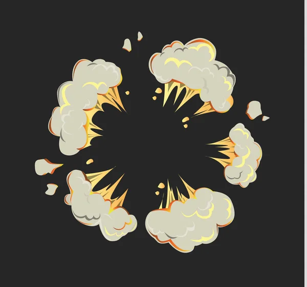 Изолированная Значок Взрыва Черном Фоне Эффект Комического Бума — стоковый вектор