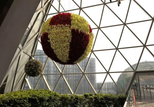 The flower decoration at the Central World shopping mall, Singapore.