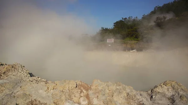 Geotermica Kawah Sikidang Dieng Indonesia — Foto Stock