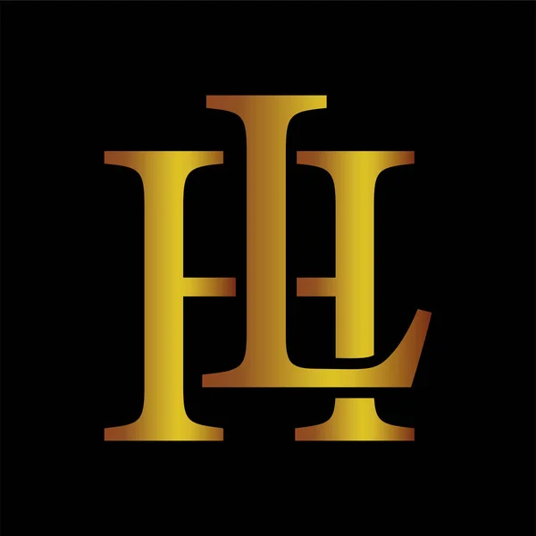 Luxury Monogram Business Logo Design — Stok Vektör