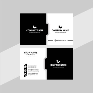 Vektör Modern Yaratıcı ve Temiz İş Kartı Şablonu.