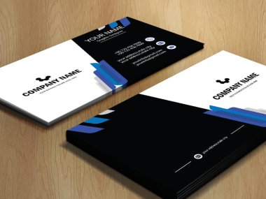 Vektör Modern Yaratıcı ve Temiz İş Kartı Şablonu.