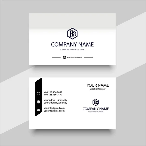 Modelo Cartão Visita Design Identidade Marca Corporativa — Vetor de Stock