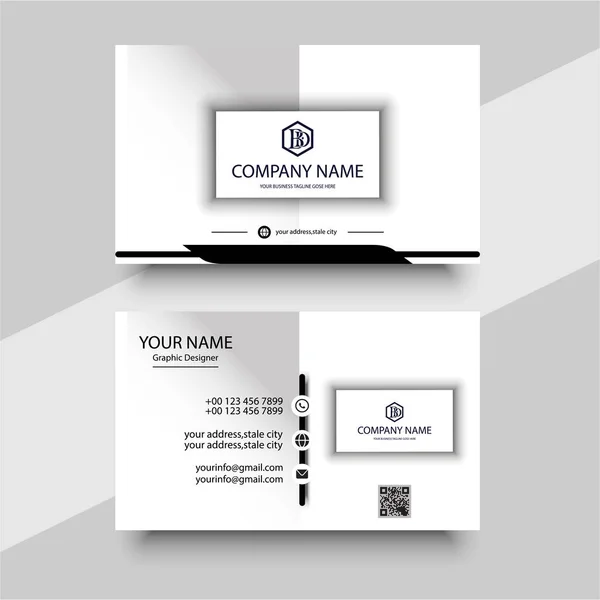 Business Card Template Corporate Brand Identity Design — Vetor de Stock