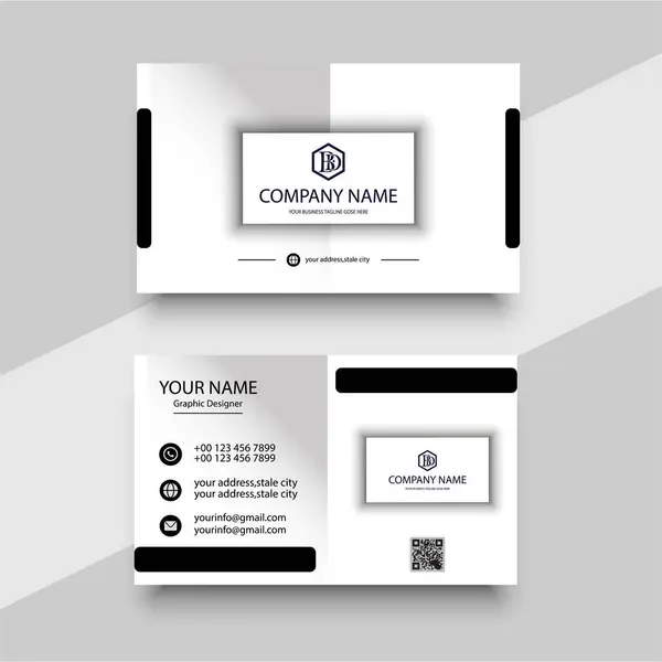 Business Card Template Corporate Brand Identity Design — Vetor de Stock