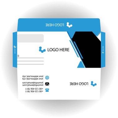 Vektör kurumsal zarf şablonu veya zarf tasarımı.