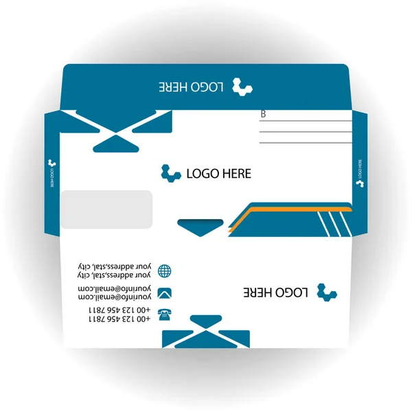 Vektor Briefumschlag Vorlage Oder Briefumschlag Design — Stockvektor
