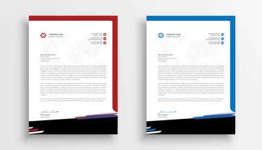 Profesyonel ve modern şirket antetli antetli tasarımı