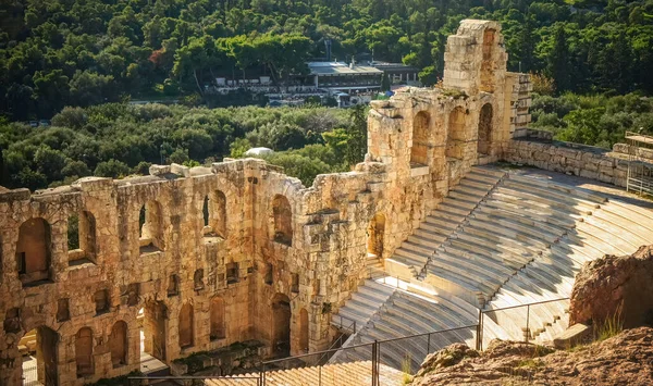 Antiguo Teatro Dionisio Atenas Grecia Vista Superior Desde Museo Acrópolis — Foto de Stock