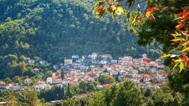 Kuzey Ege Denizi 'ndeki Thassos veya Yunan adasındaki Potamia köyü.