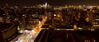 night view of the city static cam