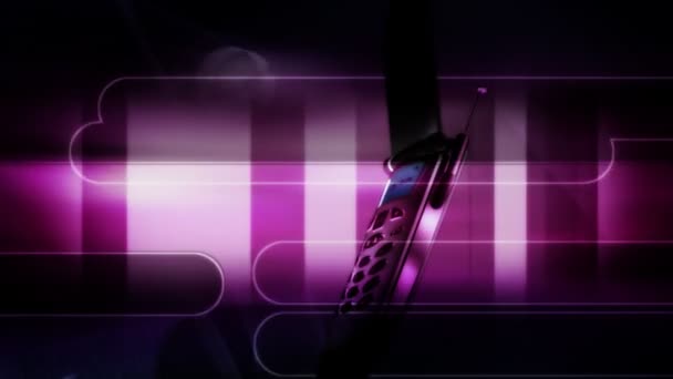 Purple Background Abstract Celular Digital Design Non Modern Connection Animated — Wideo stockowe