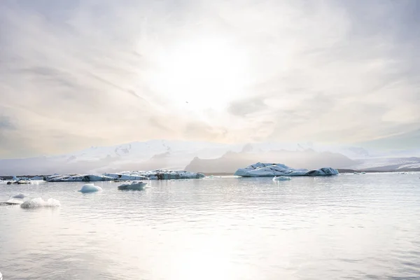 Horizon Icebergs Iceland — Stock Photo, Image