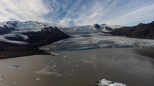 Icelandic Lake Mountains Glaciers — Stock Photo, Image