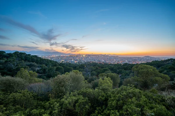 Sardinia, Cagliari, sunset over Cagliari