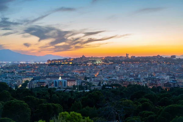 Sardinia, Cagliari, sunset over Cagliari