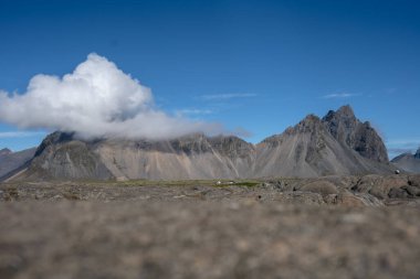 Stoksnes, İzlanda 'dan Vestrahorn Mount.