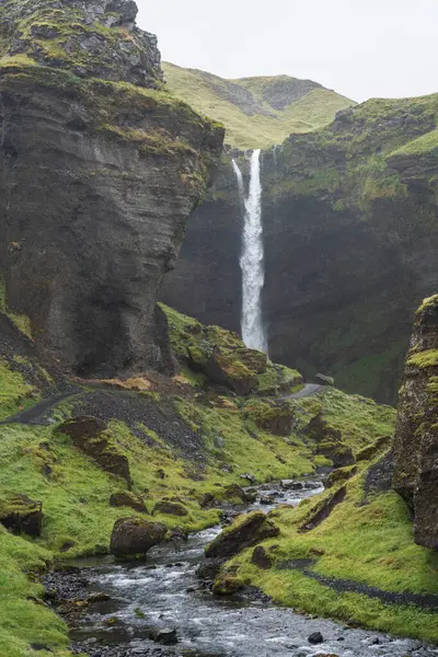 Cascada Kvernufoss Círculo Oro Islandia — Foto de Stock