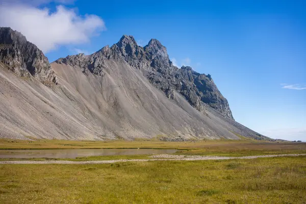 Vestrahorn Mount Från Stokksnes Island — Stockfoto