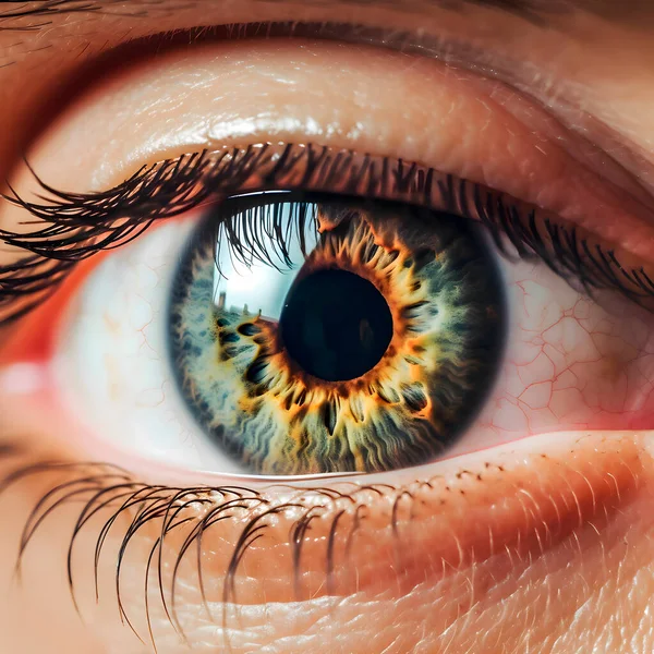 Eye iris colorful wonders of the human body close-up