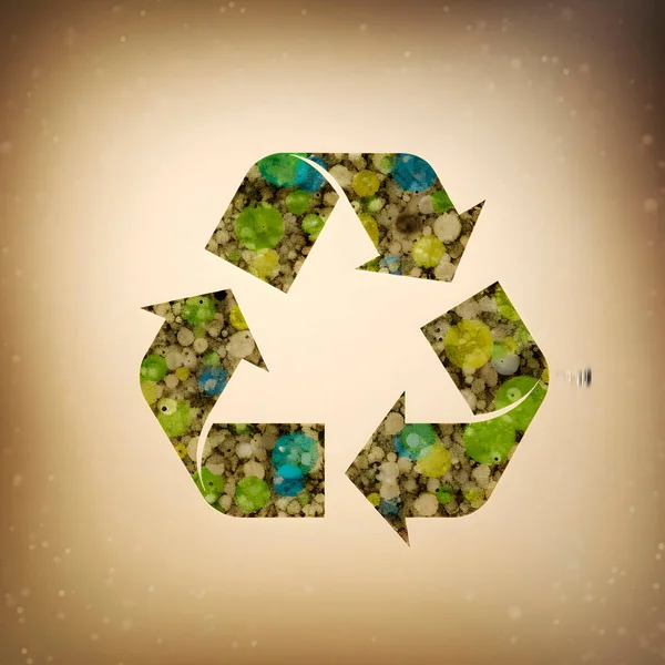 cardboard recycling symbol - Concept of ecology and paper recycling