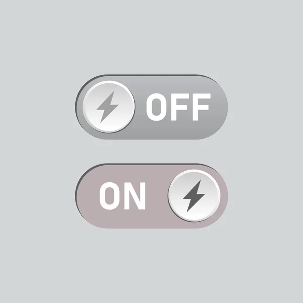 Power Switch Zeichen Und Symbol Elektrische Energie Ein Schieberegler Mit — Stockvektor
