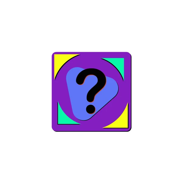 Question Box Mark Icon Vector Ilustration — Stock Vector
