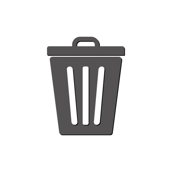 stock vector Vector illustration of a trash can icon