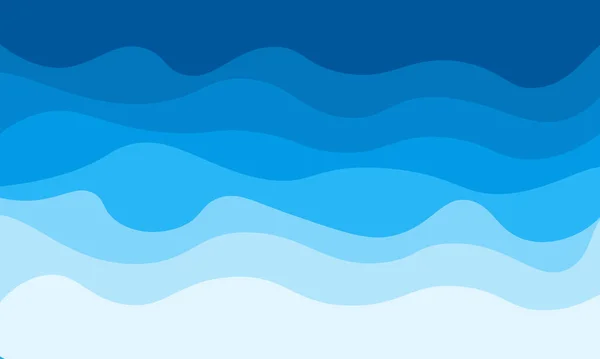 Blauwe Watergolf Zee Lijn Patroon Achtergrond Ilustratie Stockvector