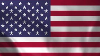 Amerikan bayrak animasyonu. Bayrak dalgası gerçekçi canlandırma.