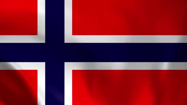 Nirgends Nationalflagge Nahtlose Schleifenanimation Der Norwegen Flagge Realystische Flaggen Videoanimation — Stockvideo