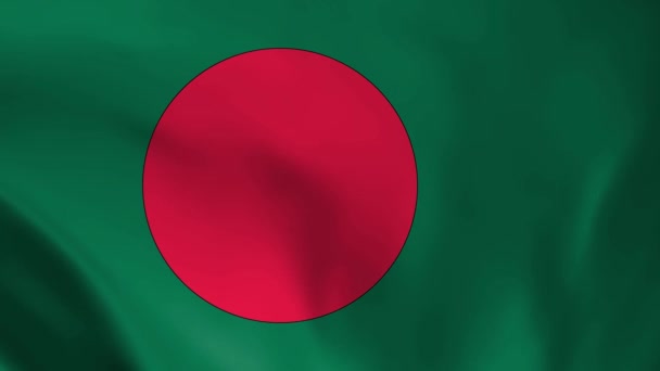 Bangladesch Nationalflagge Nahtlose Schleifenanimation Der Flagge Bangladeschs Realystische Flaggen Videoanimation — Stockvideo