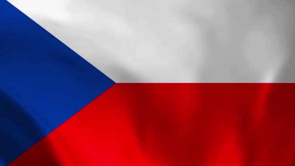 Czeska Flaga Narodowa Płynna Animacja Pętli Czeskiej Flagi Realistyczna Animacja — Wideo stockowe