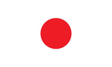 Basit Japonya resmi bayrak ilüstrasyon vektörü Eps.