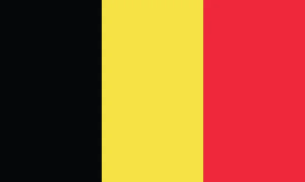 Eenvoudige Belgische Officiële Vlag Ilustratie Vector Eps — Stockvector