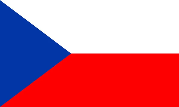 シンプルなチェコの公式旗のイラストベクトルEps — ストックベクタ
