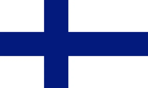 Simple Finlandia Bandera Oficial Ilustración Vector Eps — Vector de stock