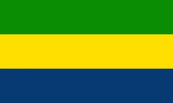 Enkel Gabon Officiella Flagga Ilustration Vektor Eps — Stock vektor