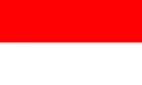 Enkel Indonesien Officiella Flagga Ilustration Vektor Eps — Stock vektor