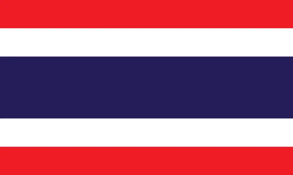 Simple Tailandia Bandera Oficial Ilustración Vector Eps — Vector de stock