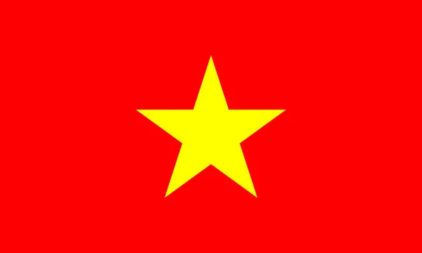 Simple Vietnam Bandera Oficial Ilustración Vector Eps — Archivo Imágenes Vectoriales